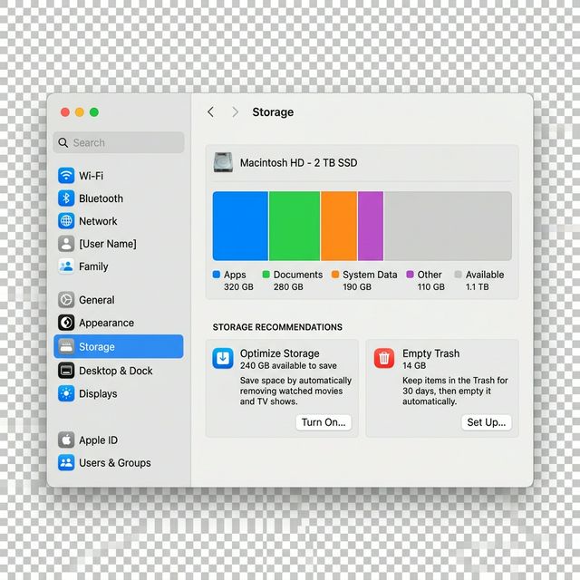 Налаштування сховища на Mac